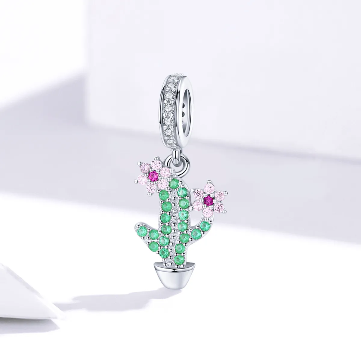 Pandora Style Silver Cactus Dangle - BSC121