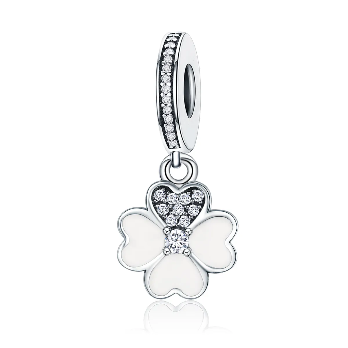 Pandora Style Silver Clover Dangle - SCC259