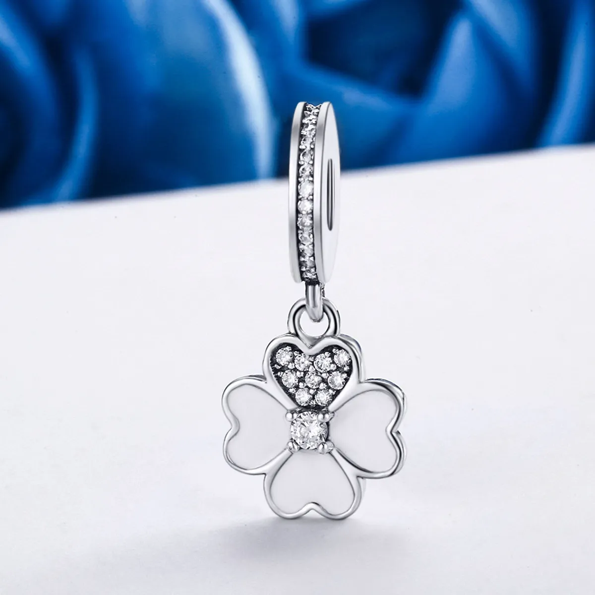 Pandora Style Silver Clover Dangle - SCC259