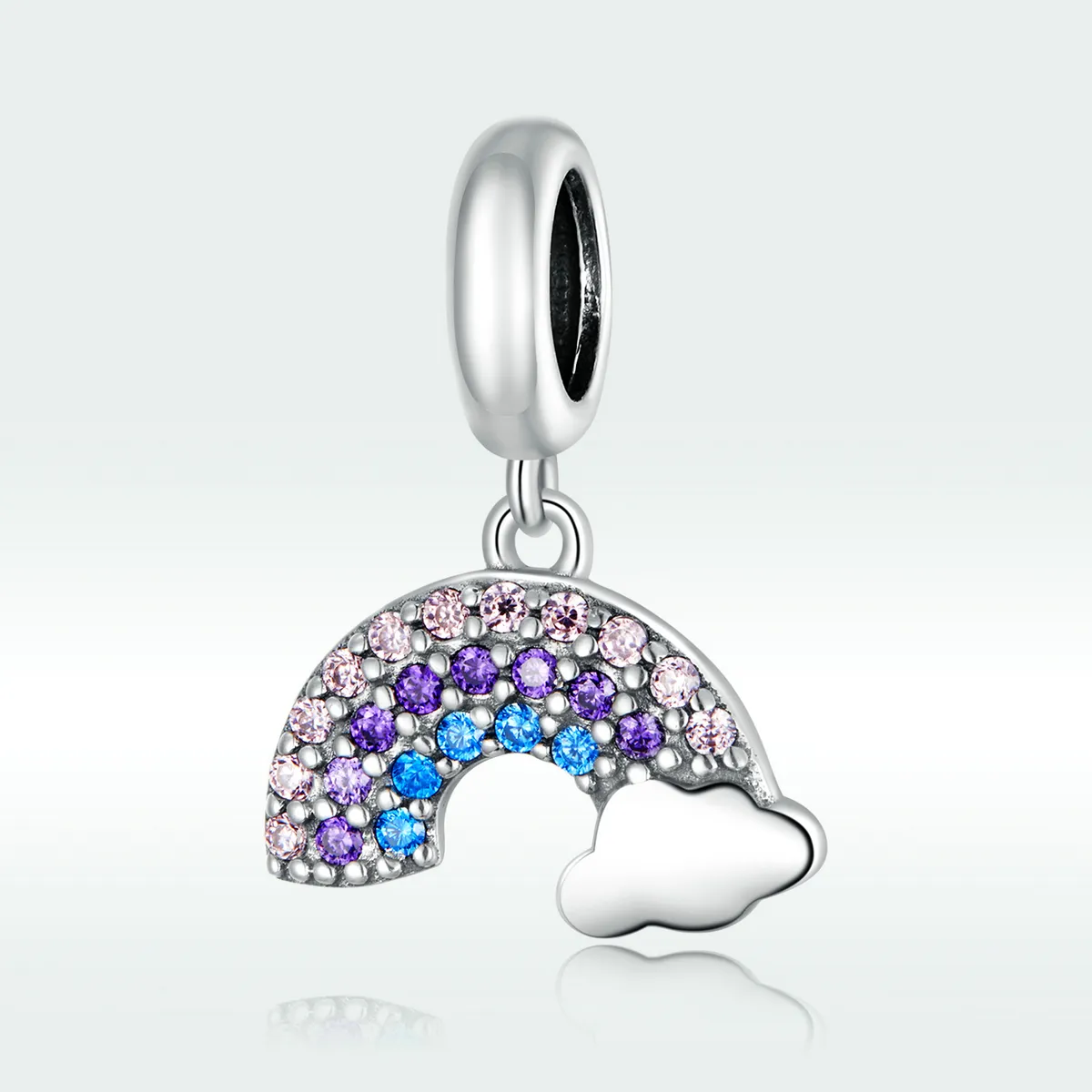 Pandora Style Silver Colorful Rainbow Dangle - SCC1625