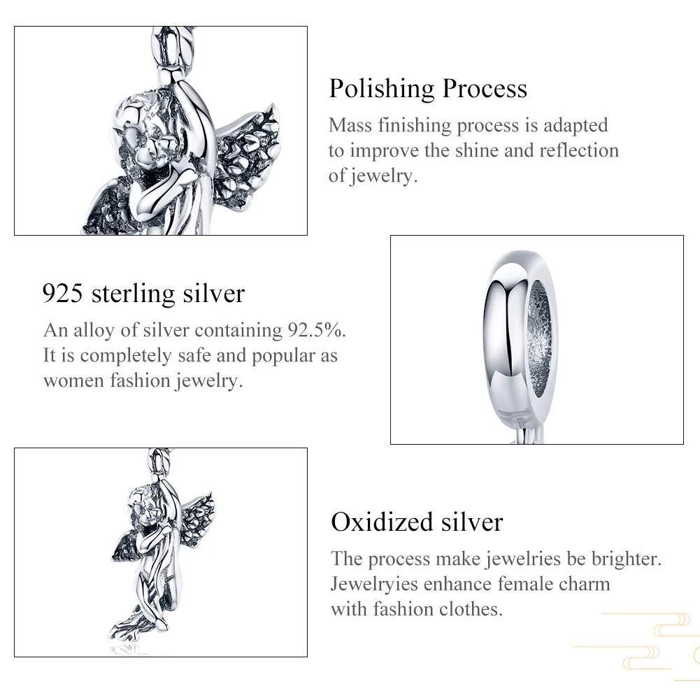 Pandora Style Silver Cupid Dangle - SCC1405