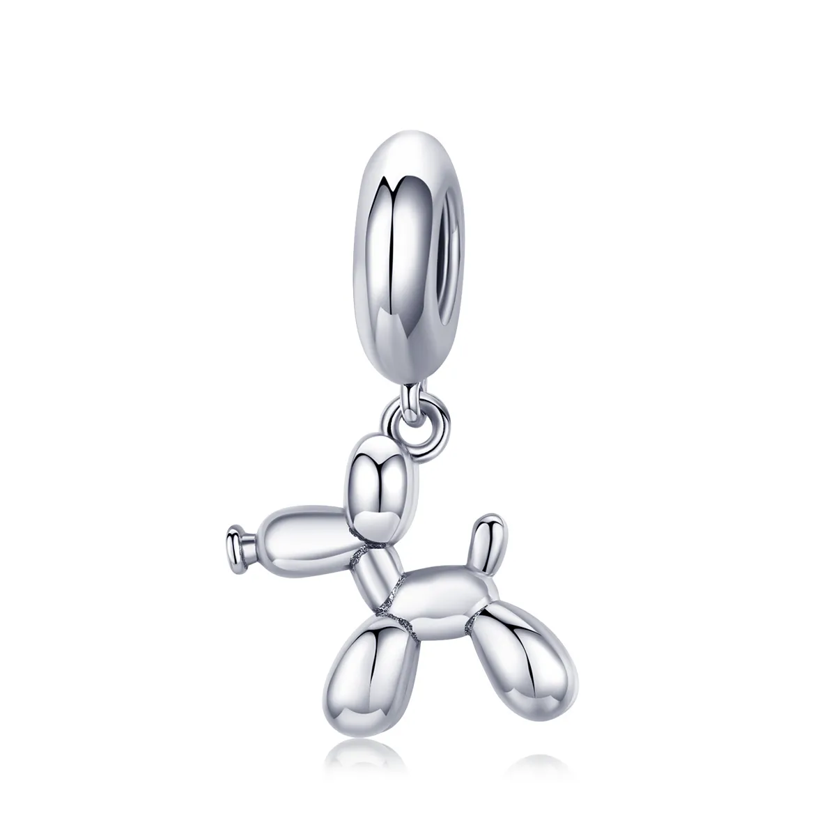 Pandora Style Silver Cute Balloon Dog Dangle - SCC981