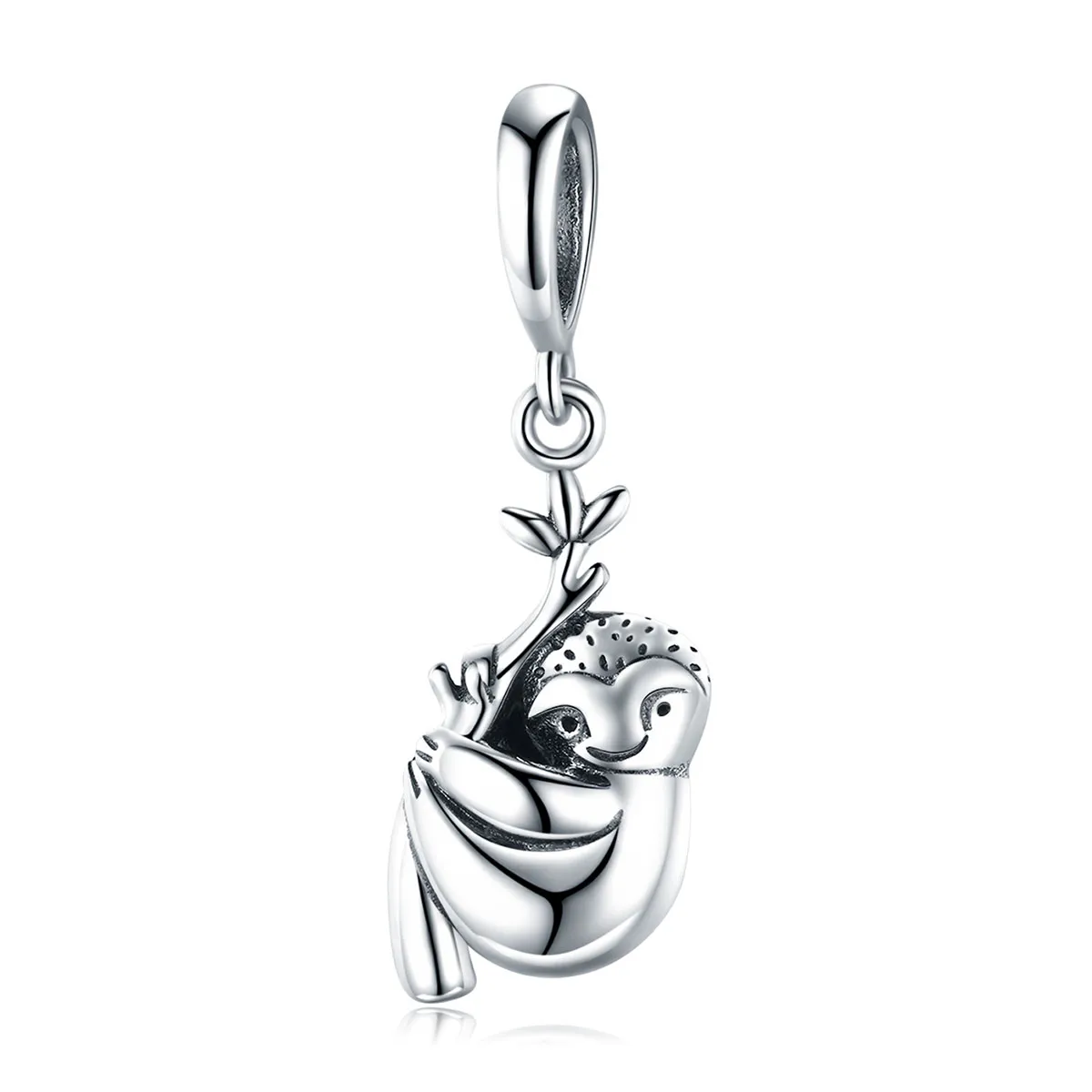 pandora style silver cute sloth dangle scc866