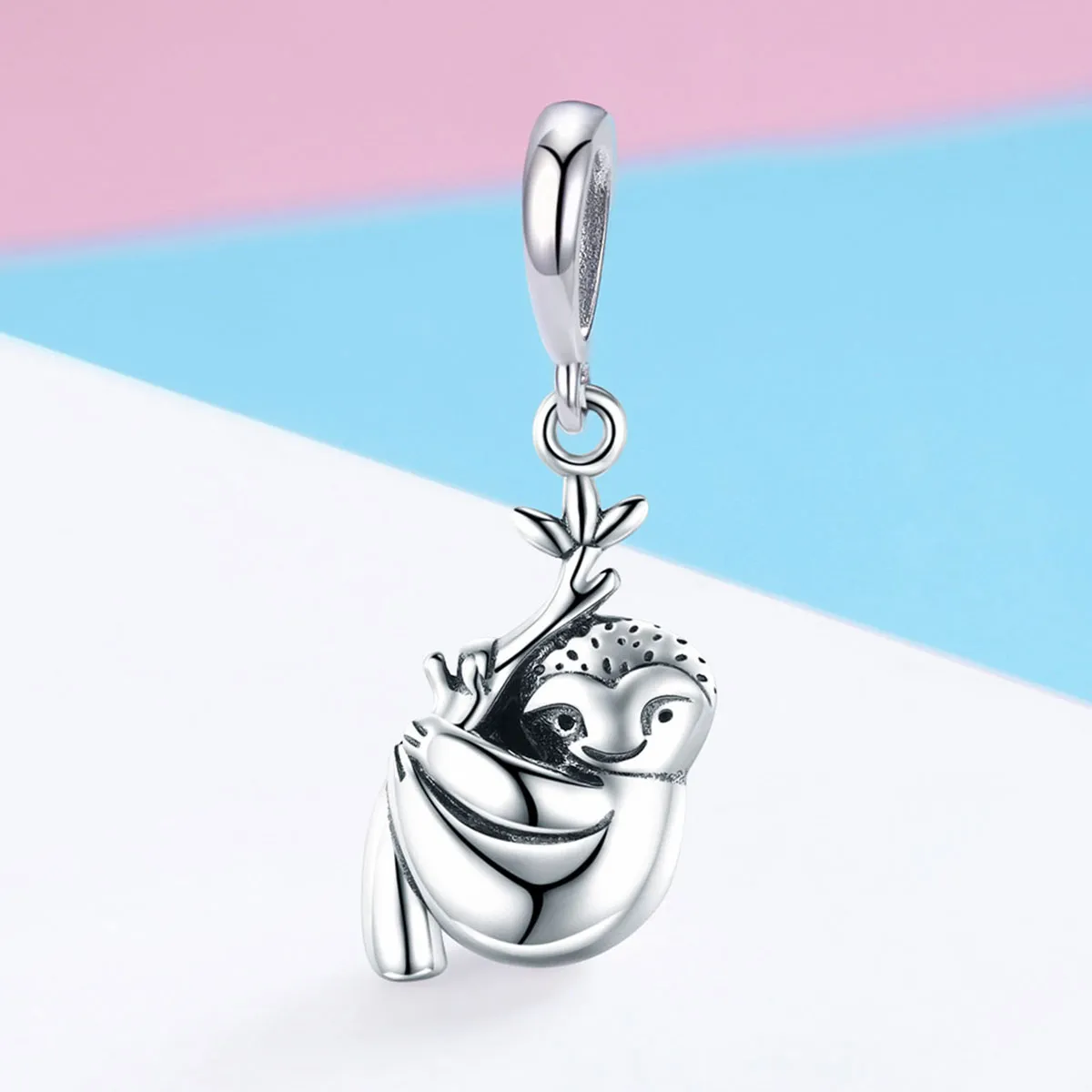 Pandora Style Silver Cute Sloth Dangle - SCC866