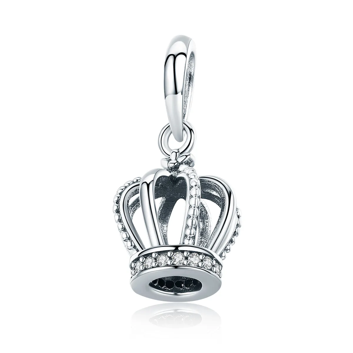 Pandora Style Silver Elegant Crown Dangle - SCC781