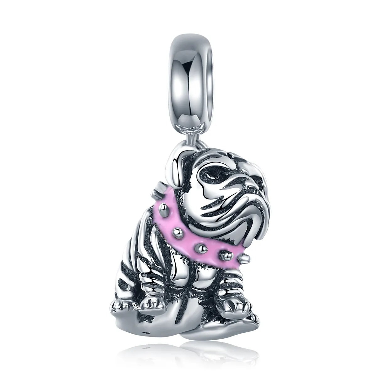 Pandora Style Silver English Bulldogs Dangle - SCC552