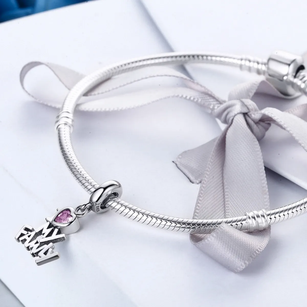 Pandora Style Silver I Love My Family Dangle - SCC251