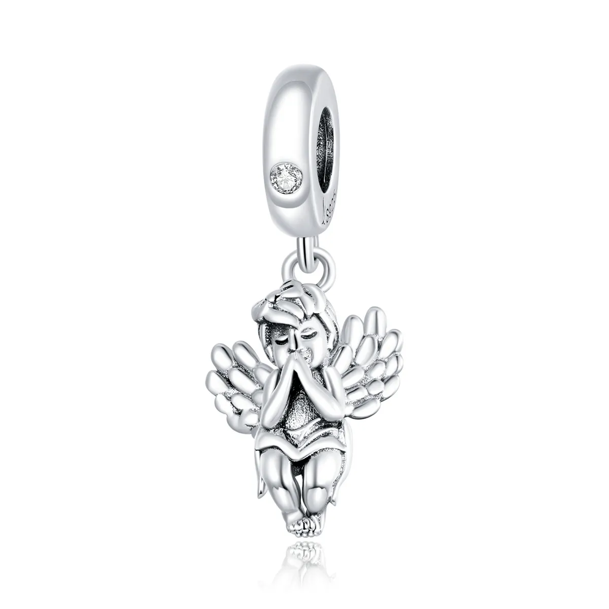 pandora style silver little angel dangle scc1686