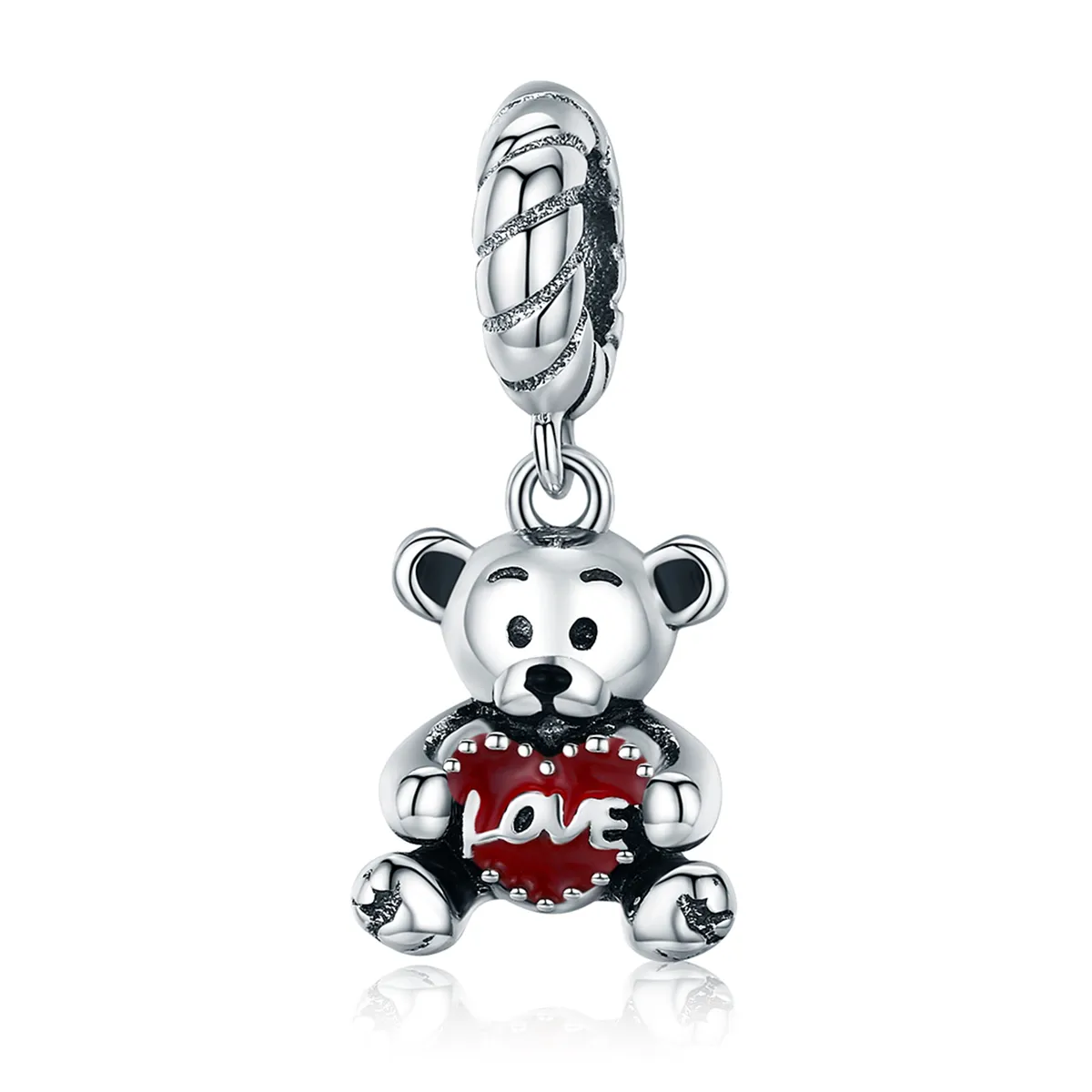 pandora style silver little bear dangle scc521