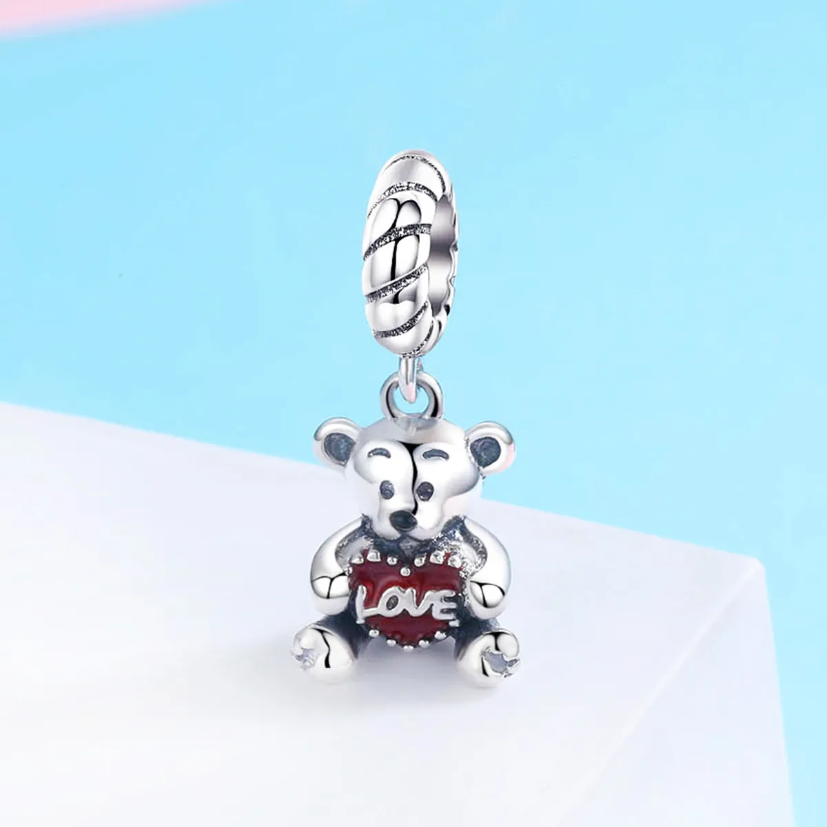 Pandora Style Silver Little Bear Dangle - SCC521