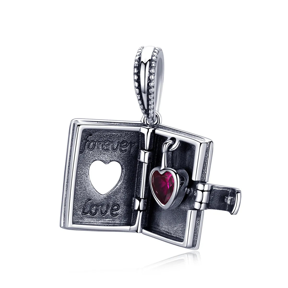 pandora style silver love letter dangle scc980