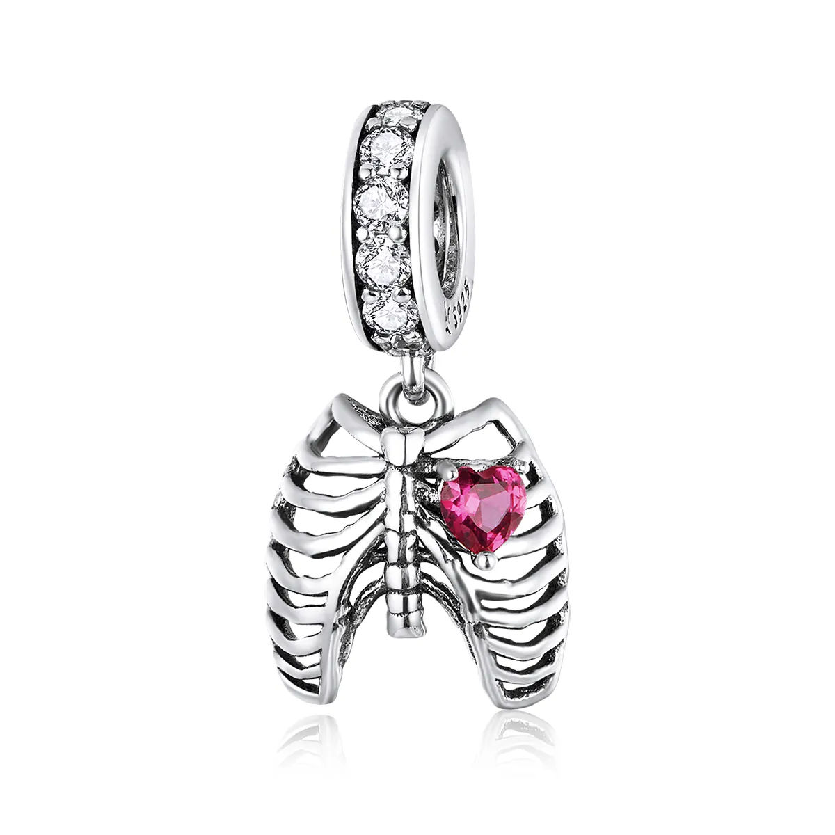 Pandora Style Silver Love Oath of Ribs Dangle - SCC1459