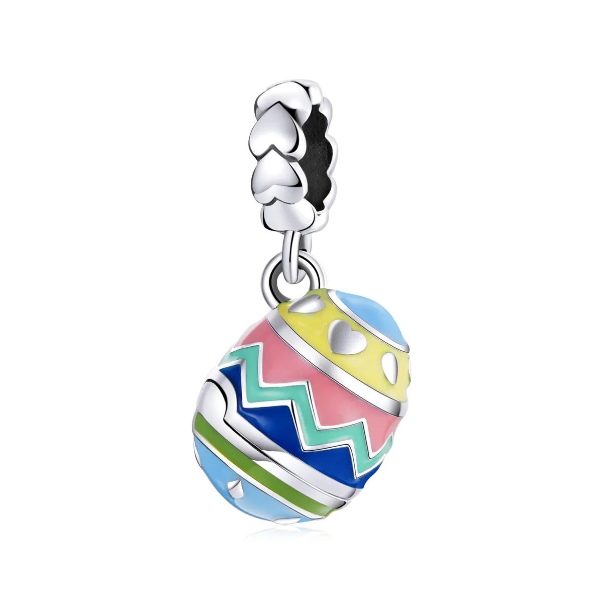 pandora style silver lucky eggs dangle scc1753