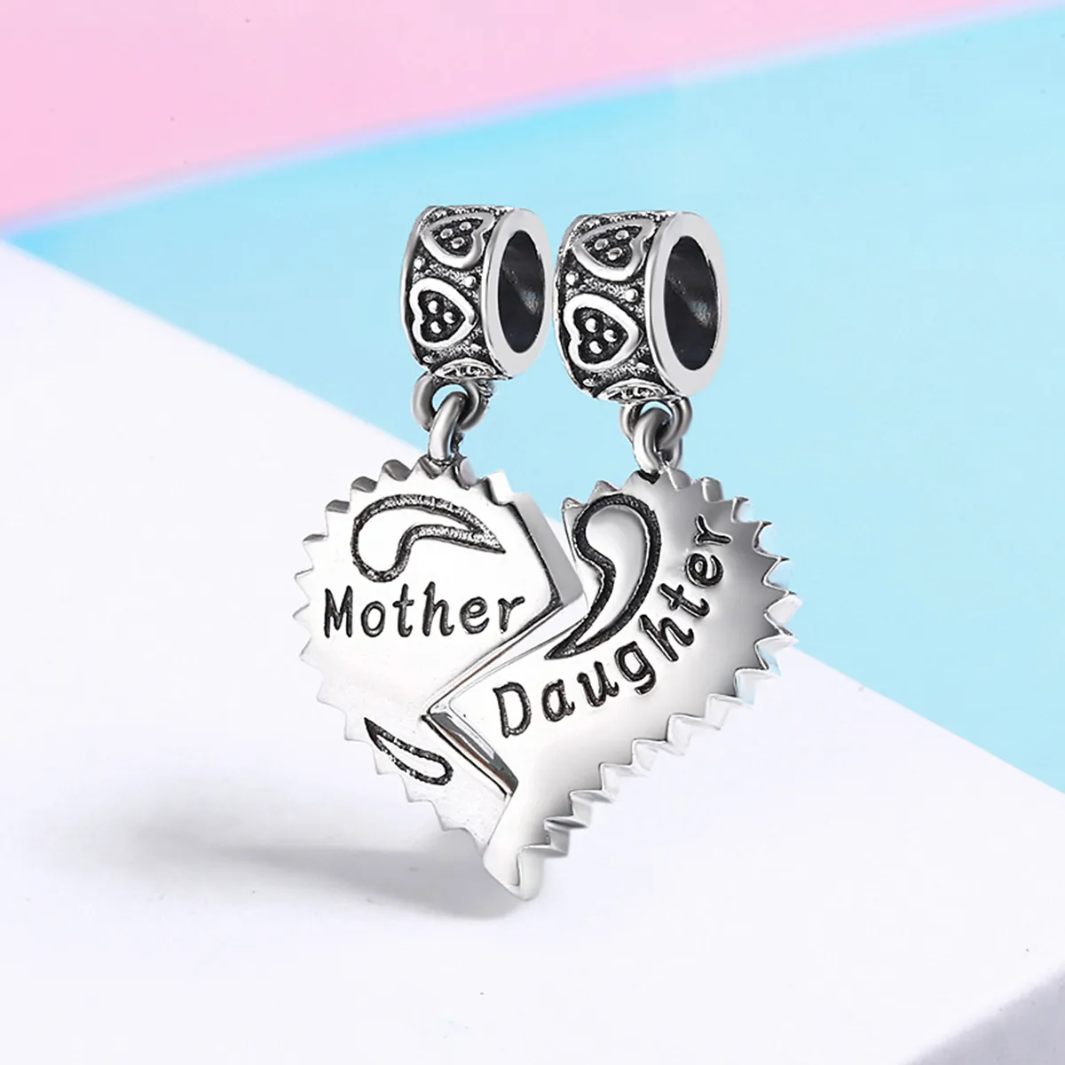 Pandora Style Silver Mother And Daughter Dangle - SCC427