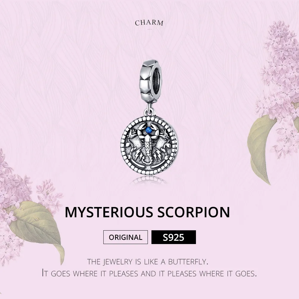 Pandora Style Silver Mysterious Scorpion Dangle - SCC1503