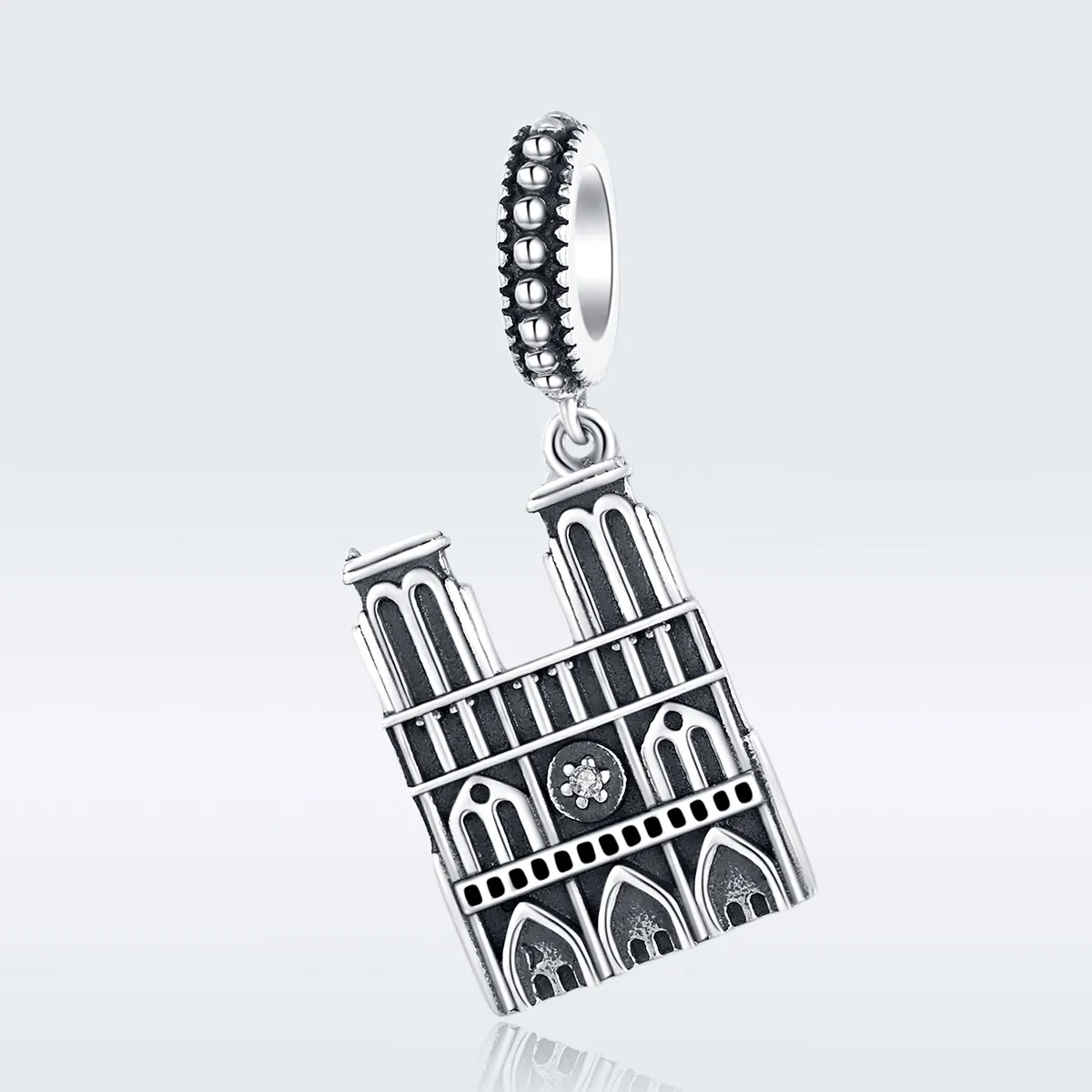 Pandora Style Silver Notre Dame De Paris Dangle - SCC1328