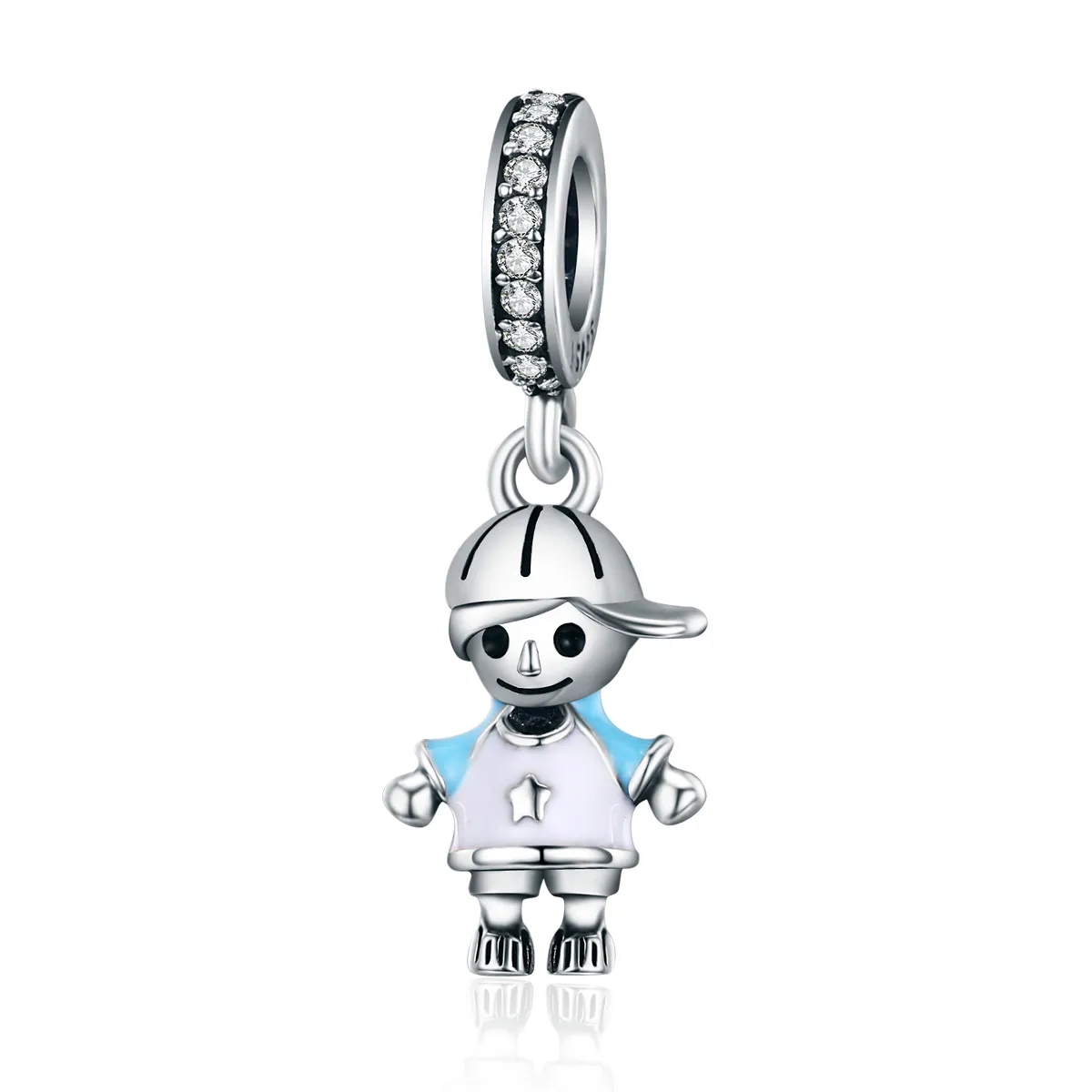 Pandora Style Silver Perfect Life Little Baby Boy Dangle - SCC544