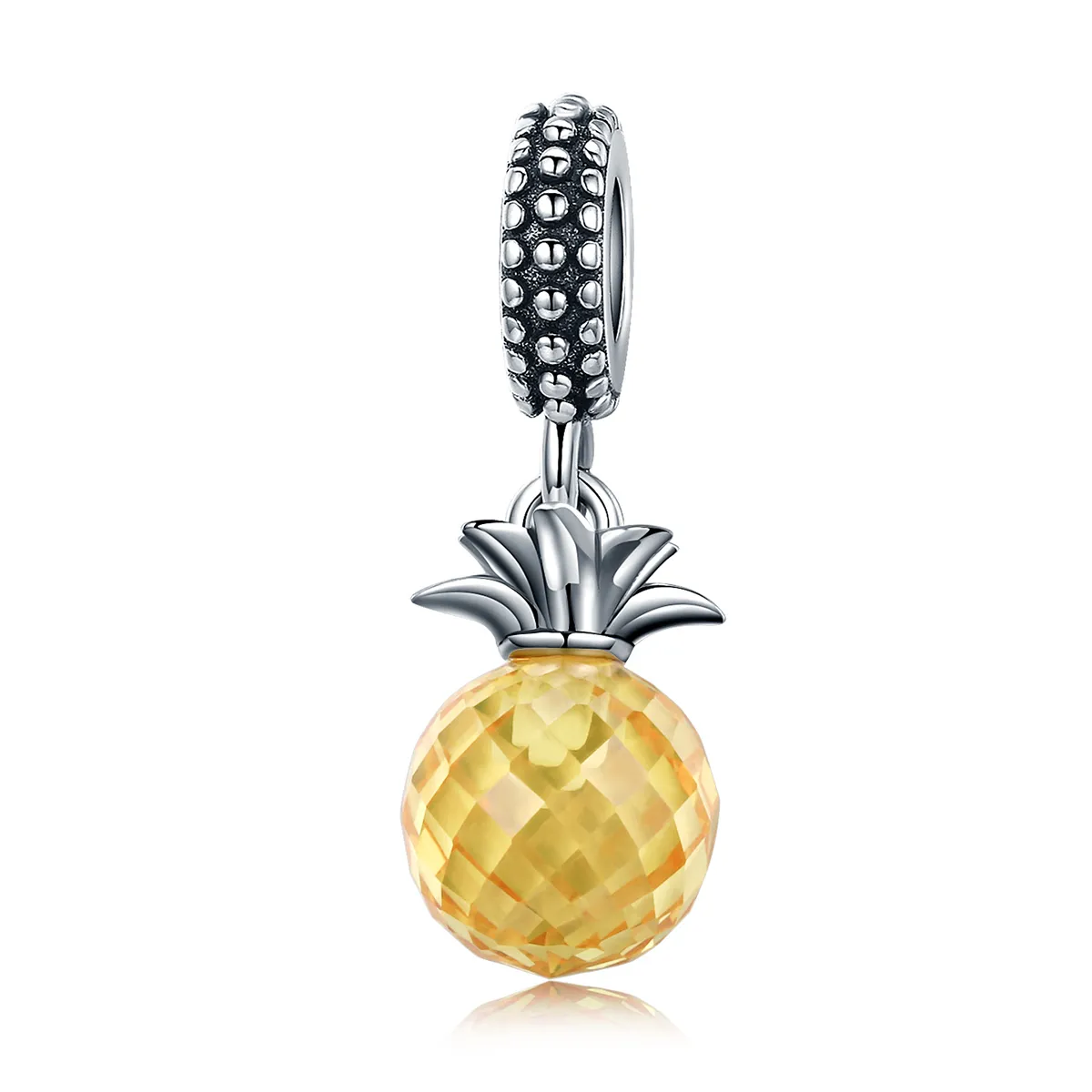 pandora style silver pineapple dangle scc150