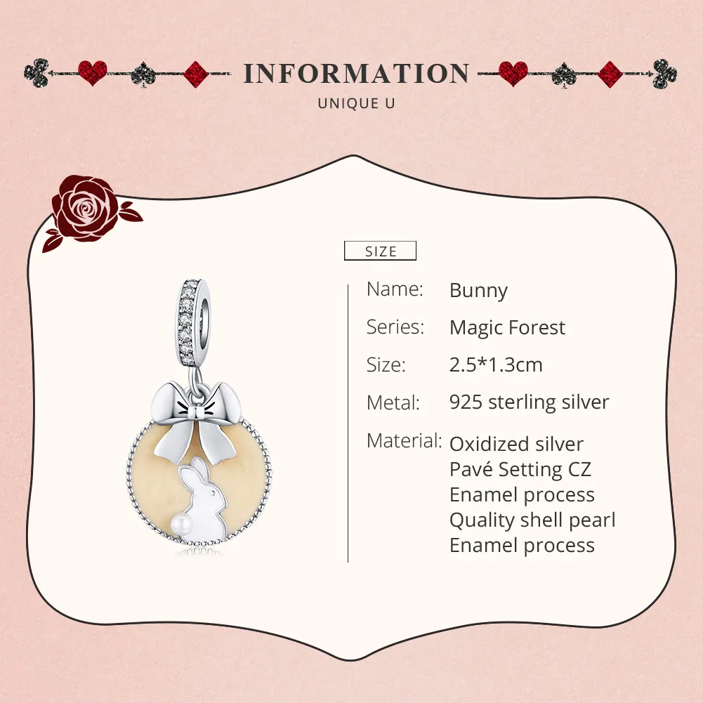 Pandora Style Silver Rabbit Dangle - SCC1439