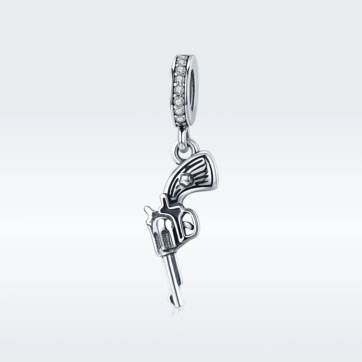 Pandora Style Silver Revolver Dangle - SCC508