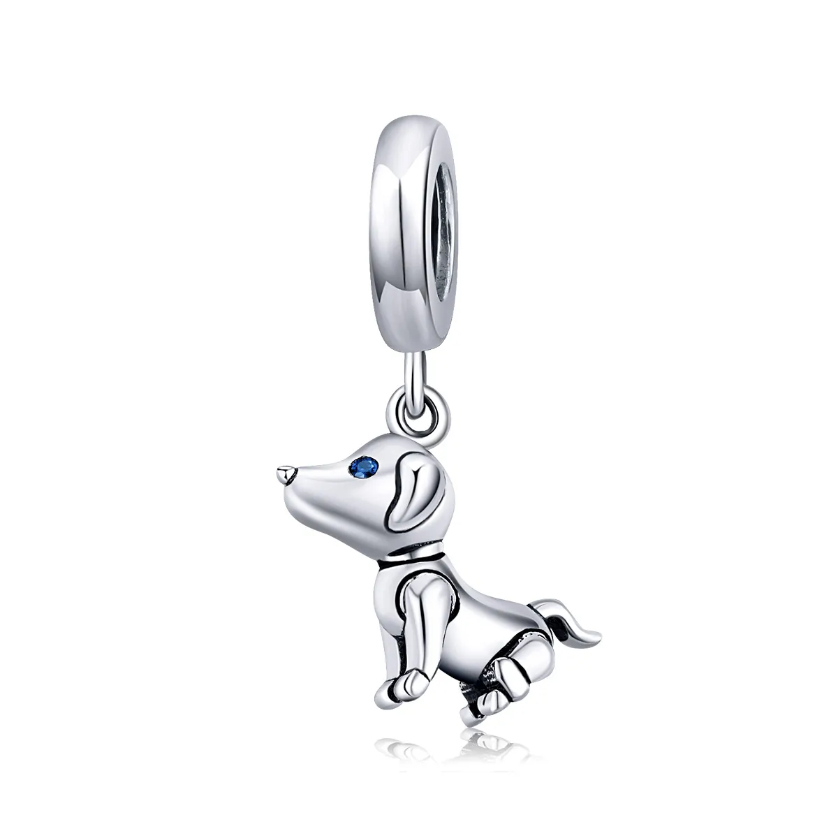 Pandora Style Silver Robot Dog Dangle - SCC1468