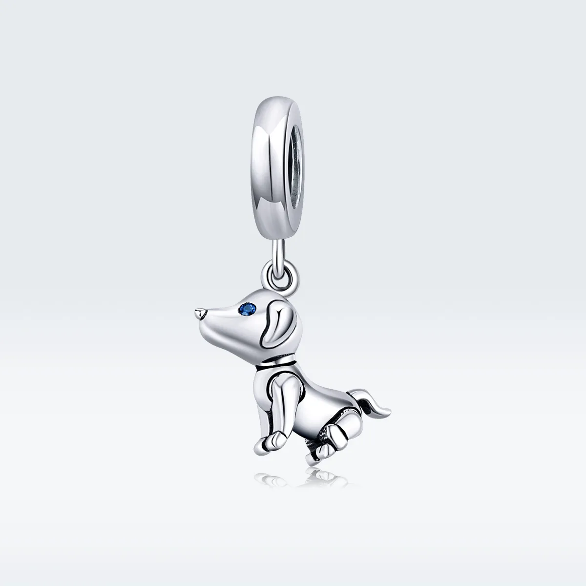 Pandora Style Silver Robot Dog Dangle - SCC1468