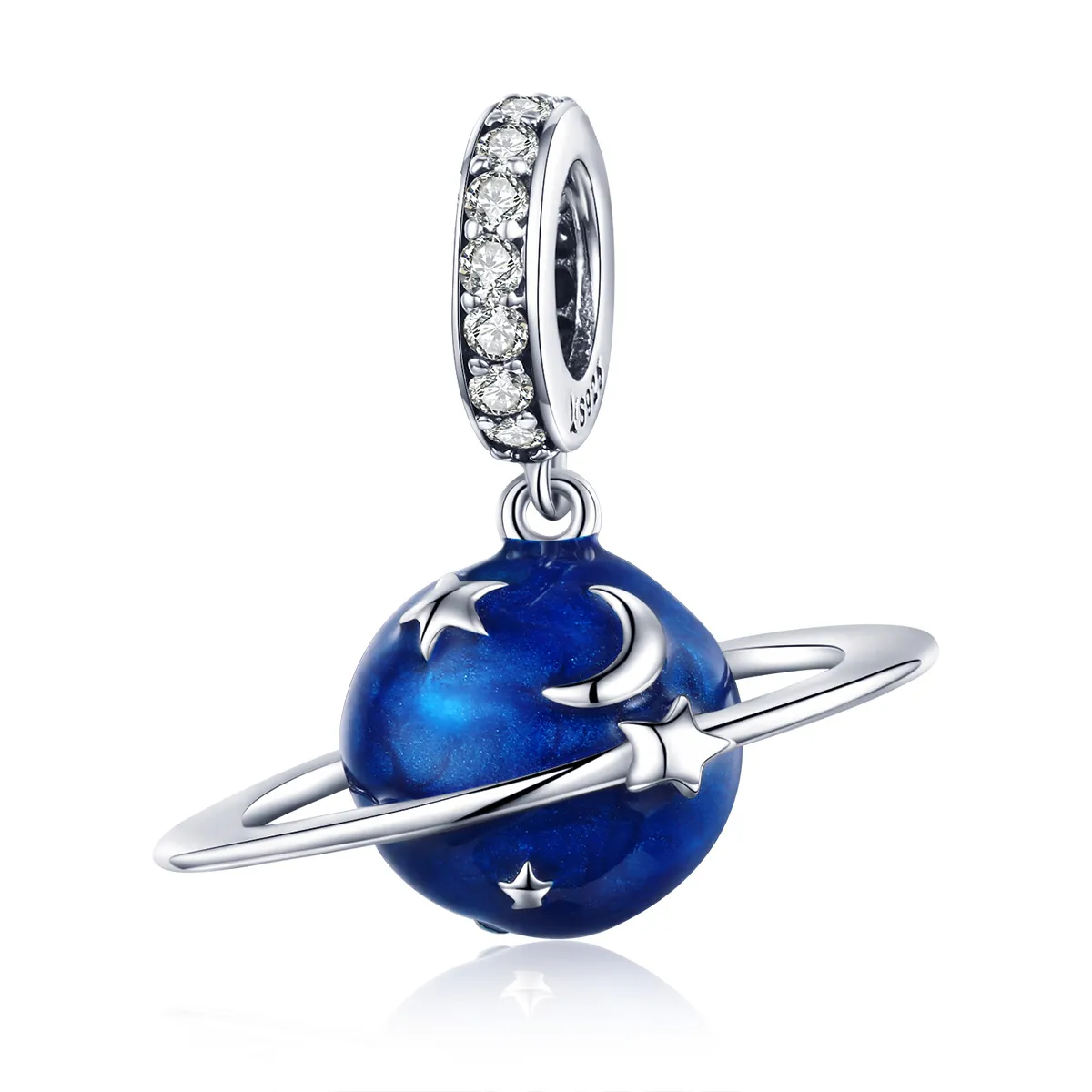 Pandora Style Silver Secret Planet Dangle - SCC933