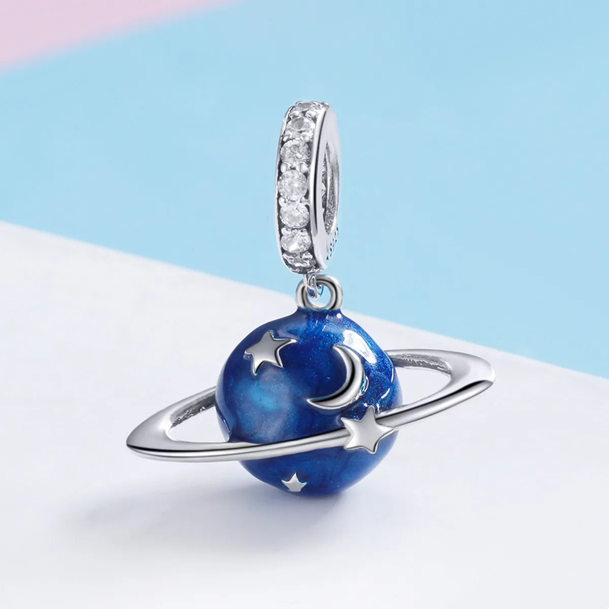 Pandora Style Silver Secret Planet Dangle - SCC933