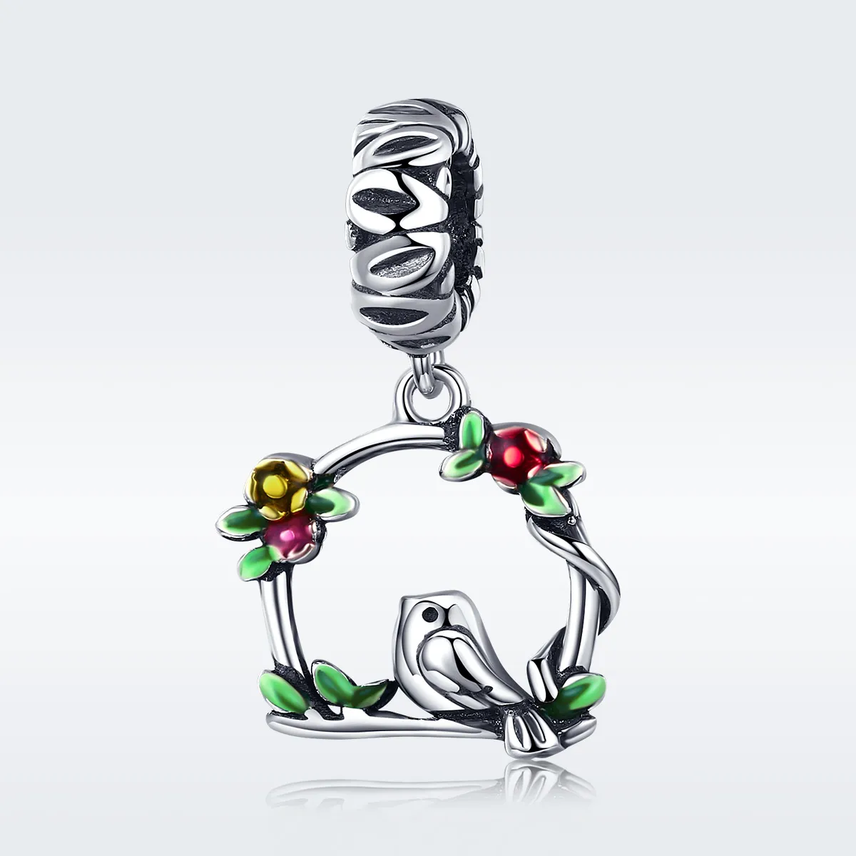 Pandora Style Silver Spring Bird Dangle - SCC645