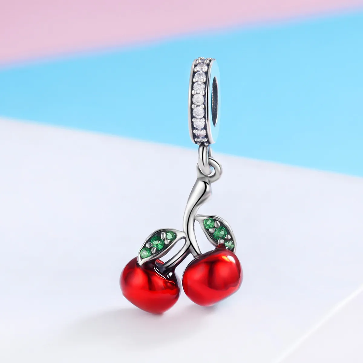 Pandora Style Silver Summer Cherries Dangle - SCC784