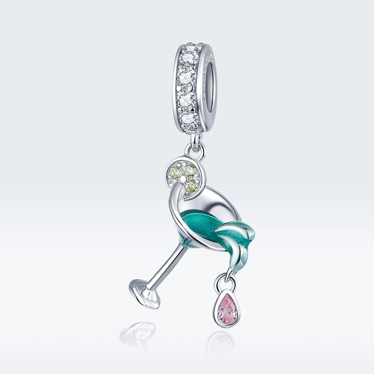 Pandora Style Silver Summer Cocktail Dangle - BSC262