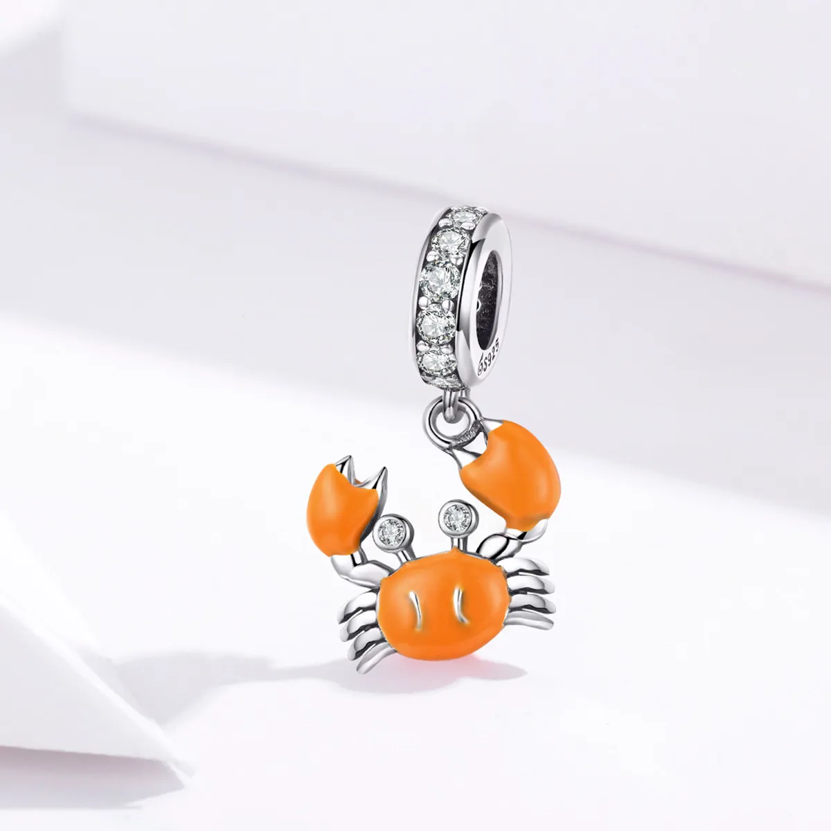 Pandora Style Silver Summer Crab Dangle - BSC076