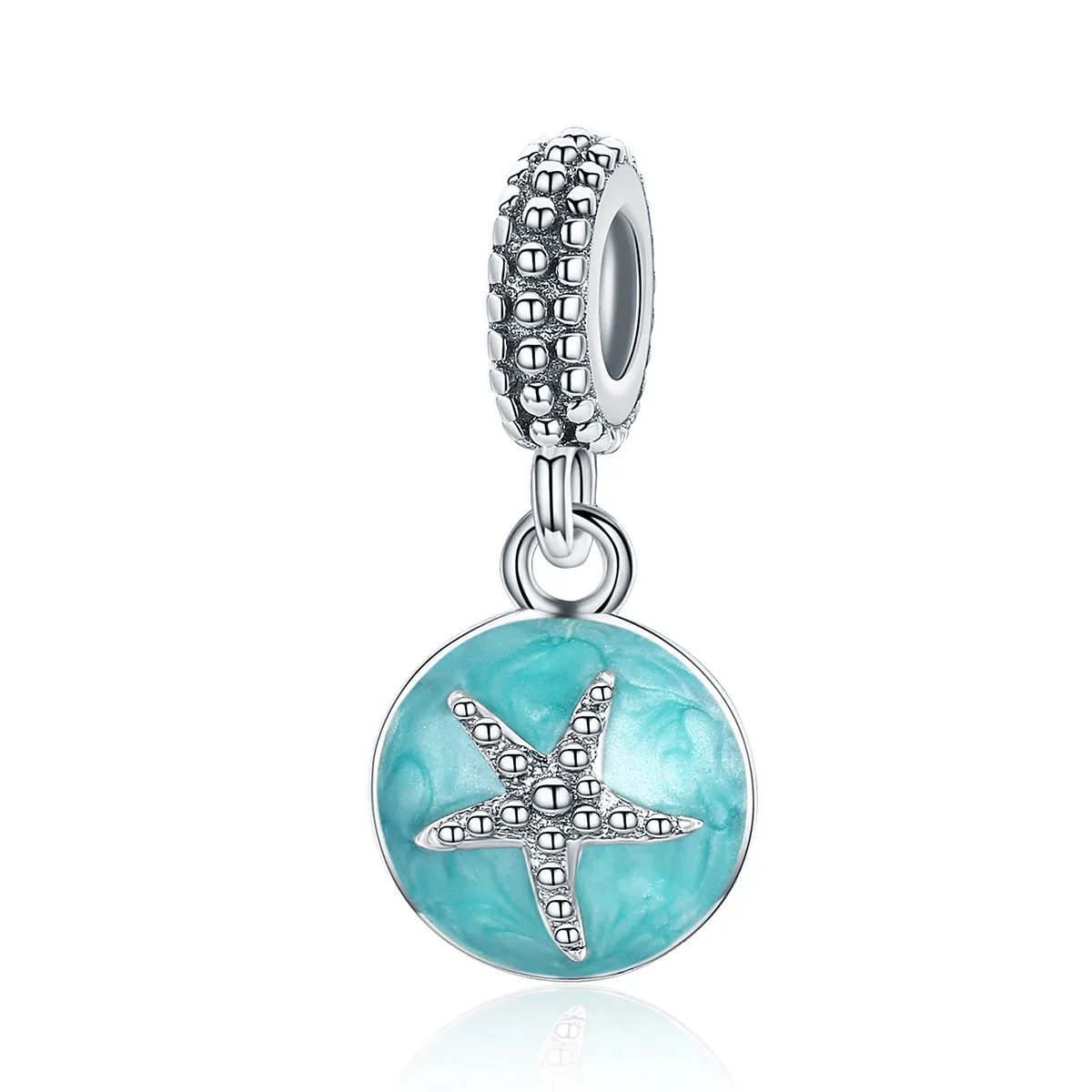 Pandora Style Silver Summer Style Blue Sea Dangle - SCC136