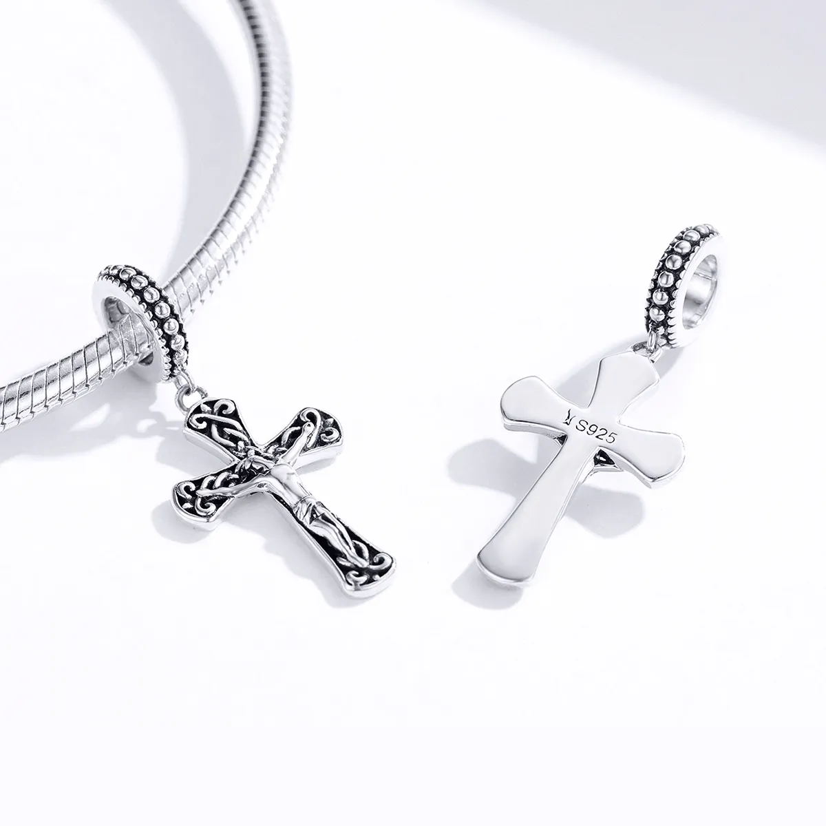 Pandora Style Silver The Cross of Jesus Dangle - SCC1407