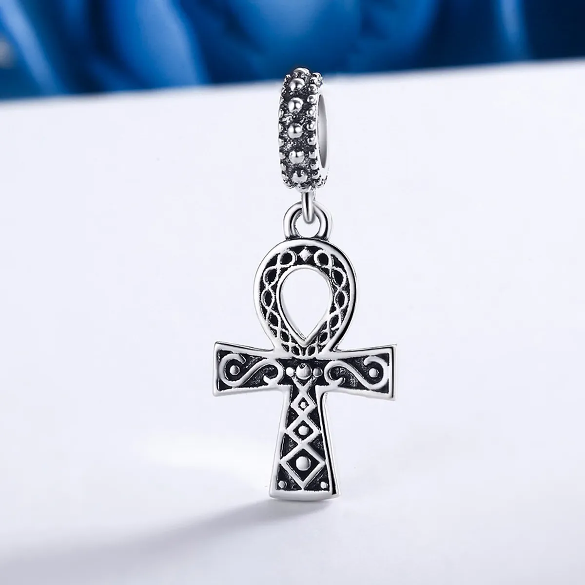 Pandora Style Silver The Cross of The Power of Retro Faith Dangle - SCC185