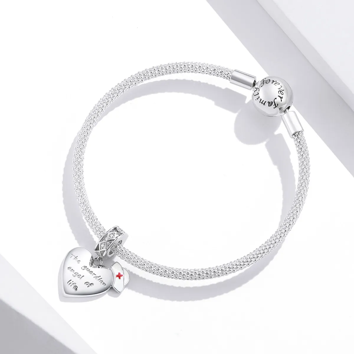 Pandora Style Silver The Guardian Angel of Life Dangle - BSC307