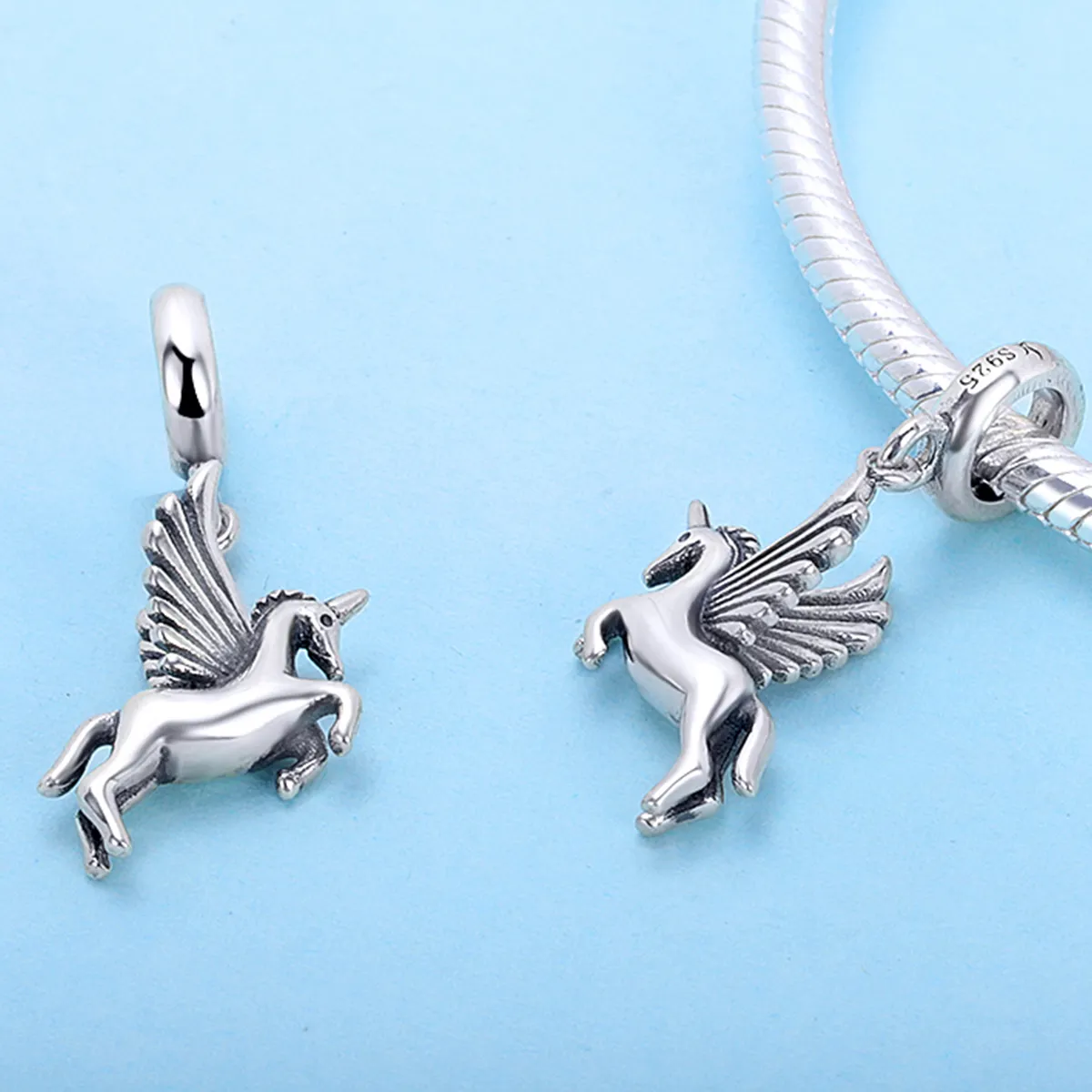 Pandora Style Silver Unicorn Memory Dangle - SCC704