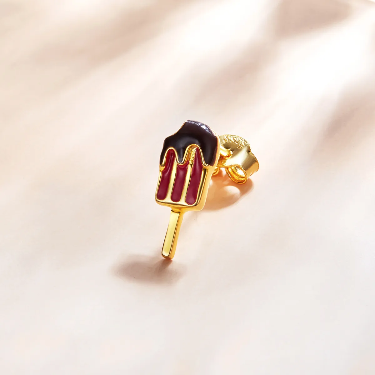 Pandora Style 18ct Gold Plated Popsicle Stud Earrings - SCE1164