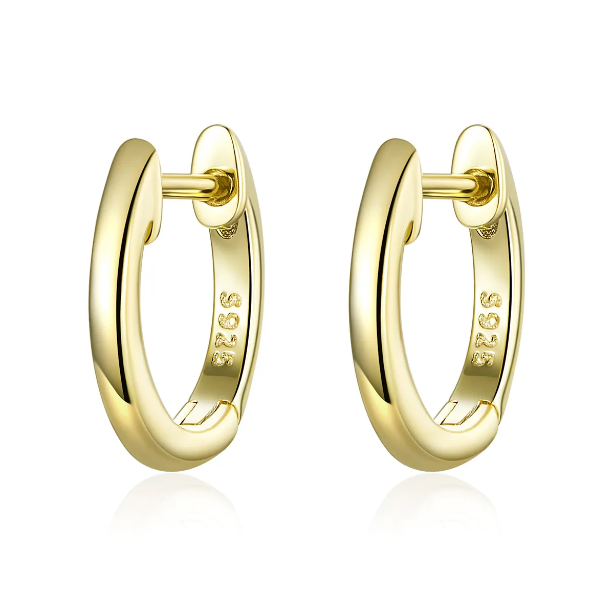 Pandora Style 18ct Gold Plated Simple Hoop Earrings - SCE808