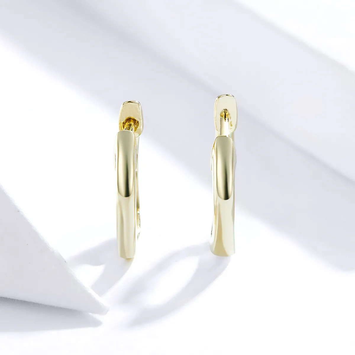 Pandora Style 18ct Gold Plated Simple Hoop Earrings - SCE808