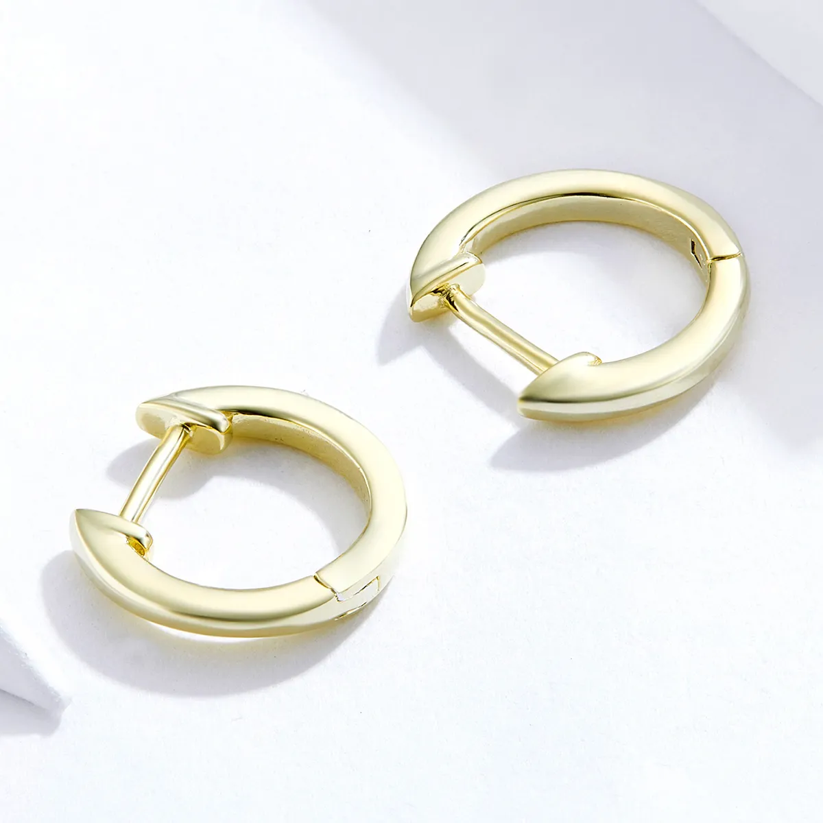 Pandora Style 18ct Gold Plated Simple Hoop Earrings - SCE808