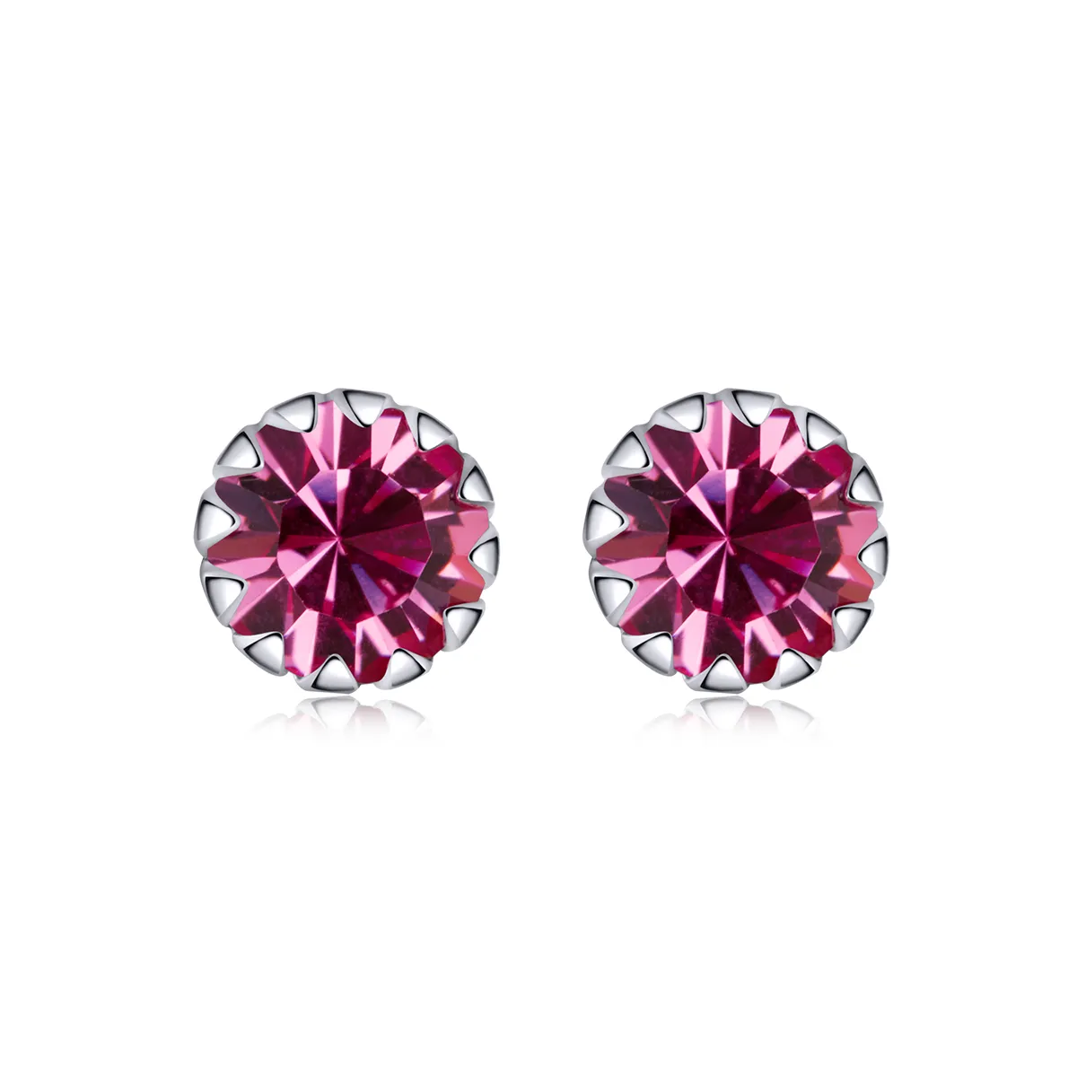 Pandora Style Silver Birthstone October Stud Earrings - SCE862-10