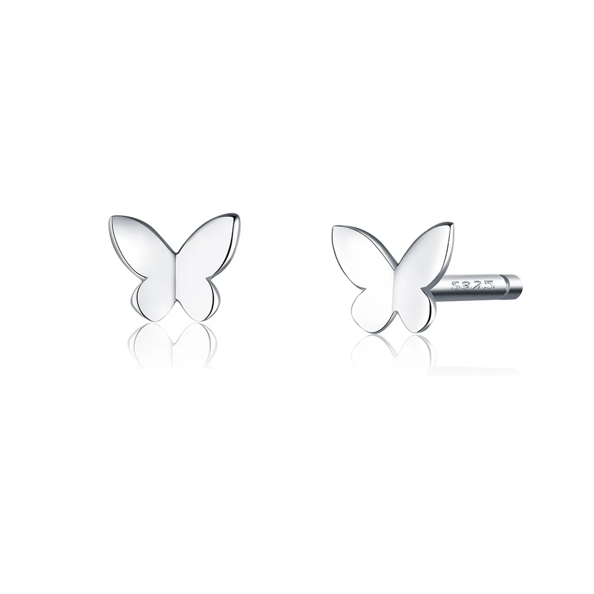 pandora style silver butterfly stud earrings sce775