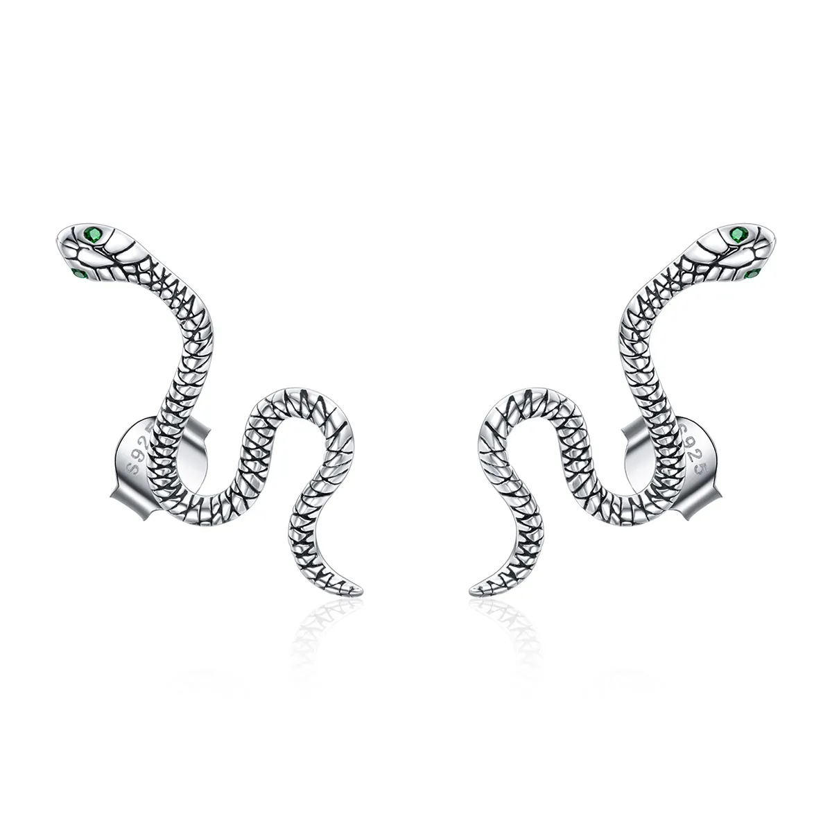 pandora style silver dance of the snake stud earrings sce1111