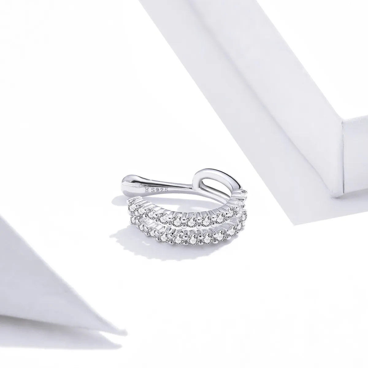 Pandora Style Silver Dazzling Ear clip - SCE904