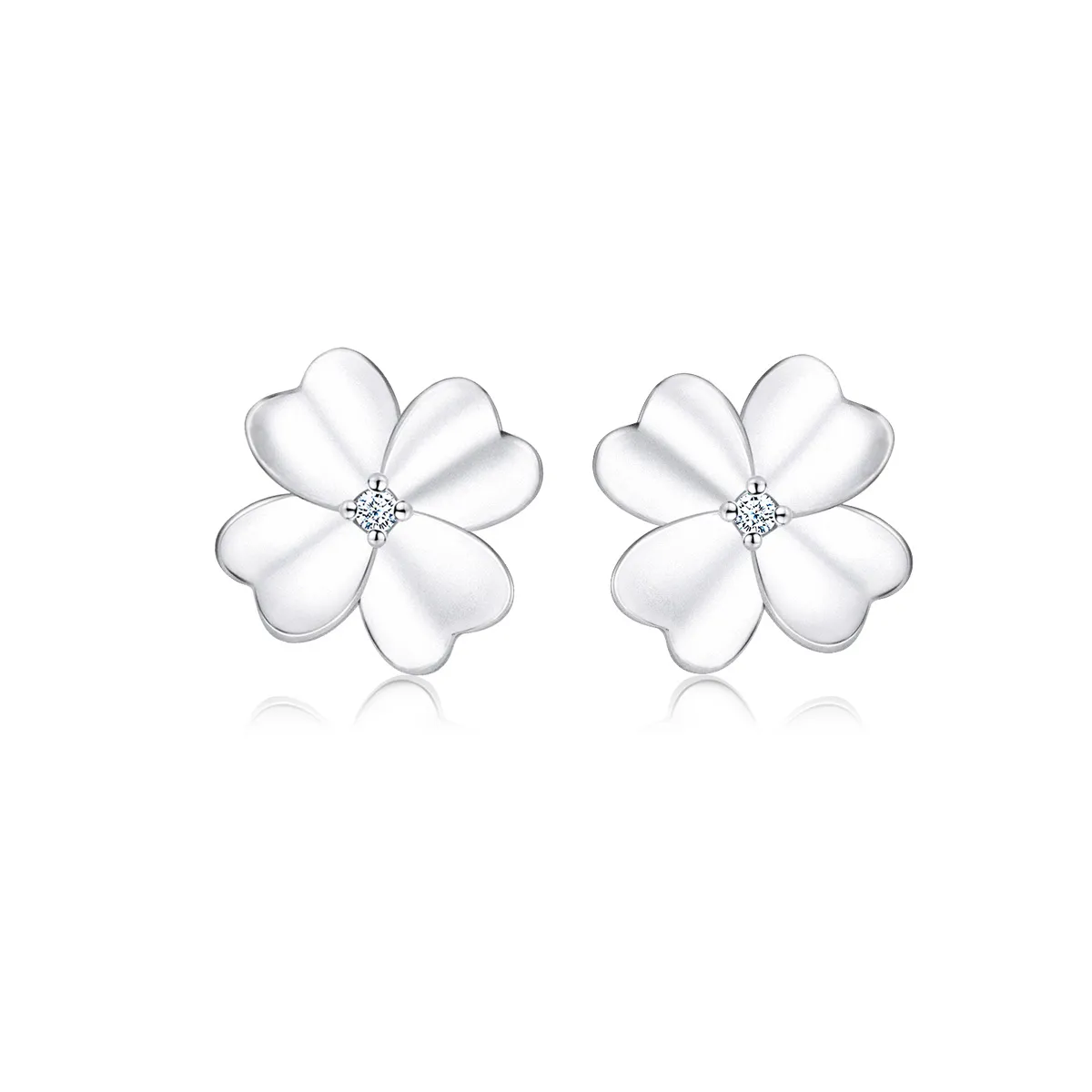 pandora style silver flower stud earrings sce864