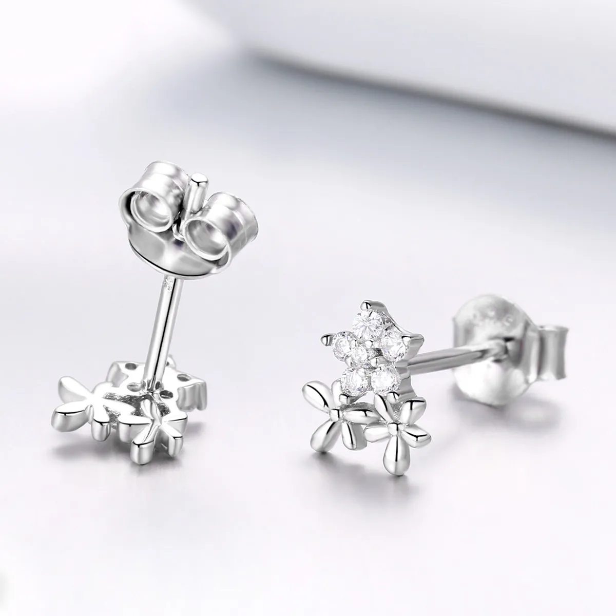 Pandora Style Silver Gypsophila Stud Earrings - BSE030