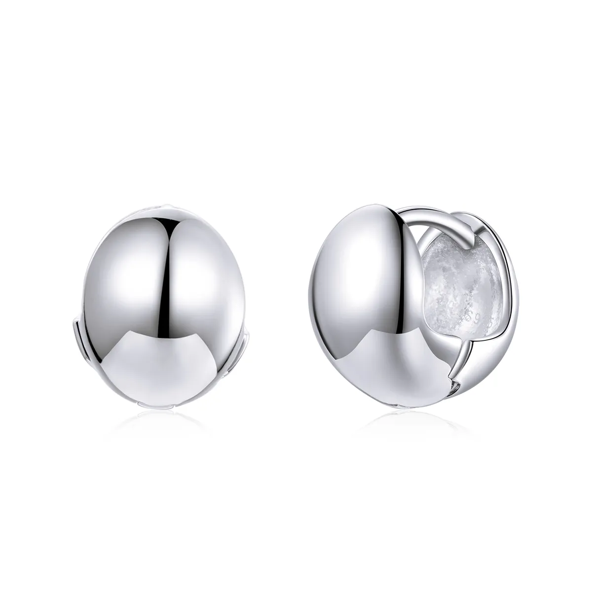 Pandora Style Silver Mirror Stud Earrings - SCE1119