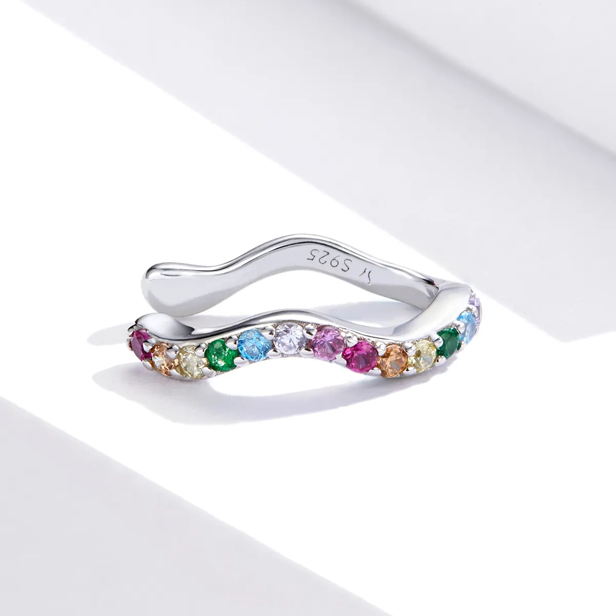 Pandora Style Silver Rainbow Ear clip - SCE894