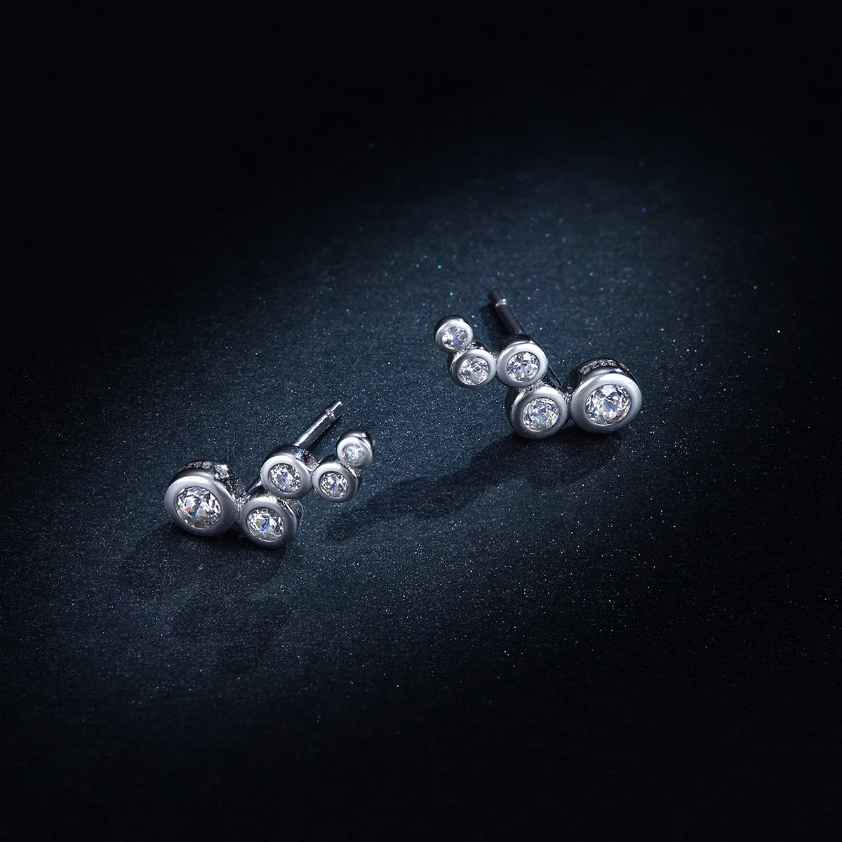 Pandora Style Silver Shiny Elegance Stud Earrings - BSE235